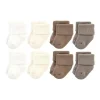 Baby Vision - Terry Socks 8Pk, Solid Beige/Brown Outlet