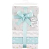 Baby Vision Luvable Friends 4Pk Flanela Recebendo Cobertor 28X28 em Elefante Básico New