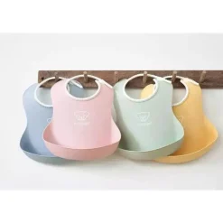 BabyBjorn - 2 unidades de babador de bebê em pó verde/ rosa pó New