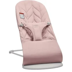 BabyBjorn - Colcha de pétalas de algodão Bouncer Bliss, rosa empoeirado Hot