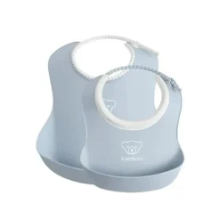 BabyBjorn - Conjunto de babadores de alimentação, pacote com 2, azul pó Outlet