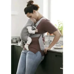 BabyBjorn - Porta-bebês Mini 3D Jersey, cinza claro Outlet