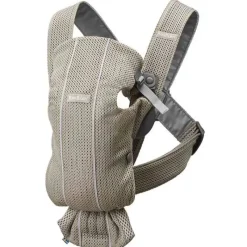 BabyBjorn - Porta-bebês Mini malha 3D, Cinza Bege Clearance