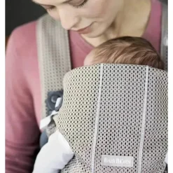 BabyBjorn - Porta-bebês Mini malha 3D, Cinza Bege Clearance