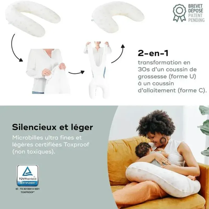 babymoov__almofada__em__b_SKUeemqc967_2.webp Babymoov - Almofada 2 em 1 B.Love - A almofada orgânica original para gravidez e almofada de amamentação Clearance