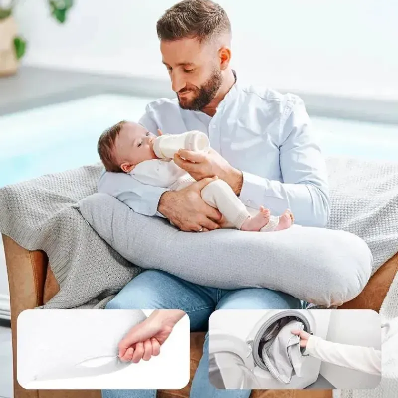 babymoov__almofada_de_mat_SKUvxjpvkmS_6.webp Babymoov - Almofada de maternidade XXL B.Love, almofada corporal orgânica premium para gravidez, cinza Outlet