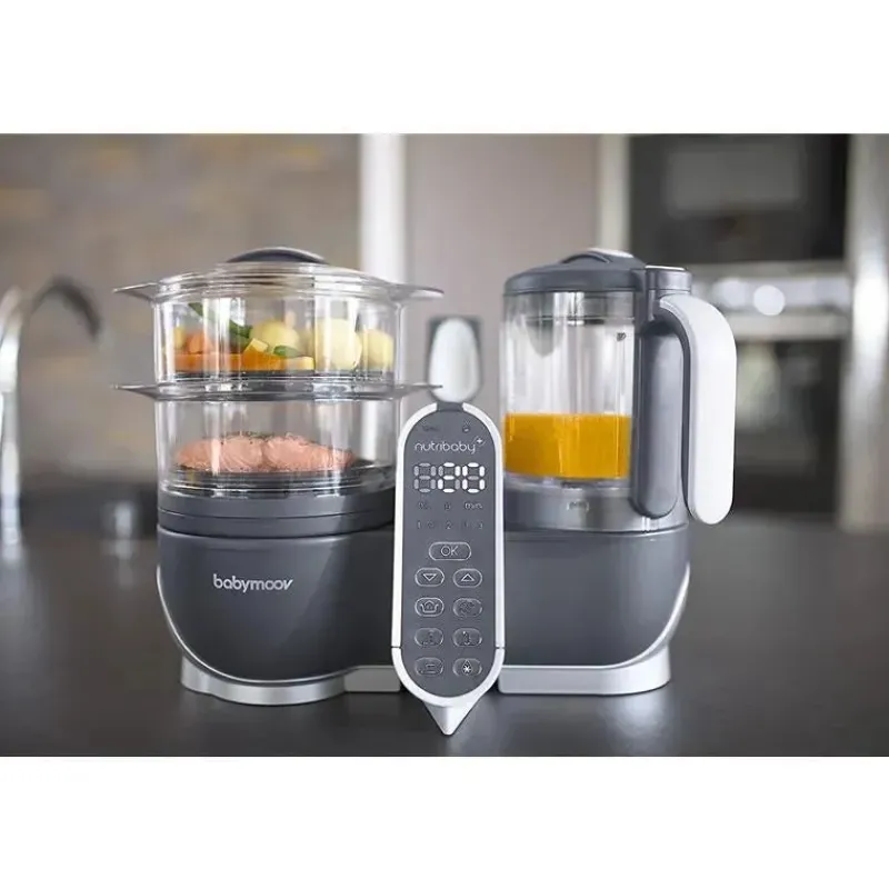 babymoov_duo_meal_station_SKUNfzTNmK6_4.webp Babymoov Duo Meal Station 5 em 1 Food Maker com panela a vapor, mistura e purê, cinza Hot