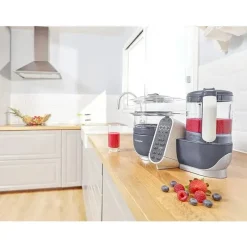 Babymoov Duo Meal Station 5 em 1 Food Maker com panela a vapor, mistura e purê, cinza Hot