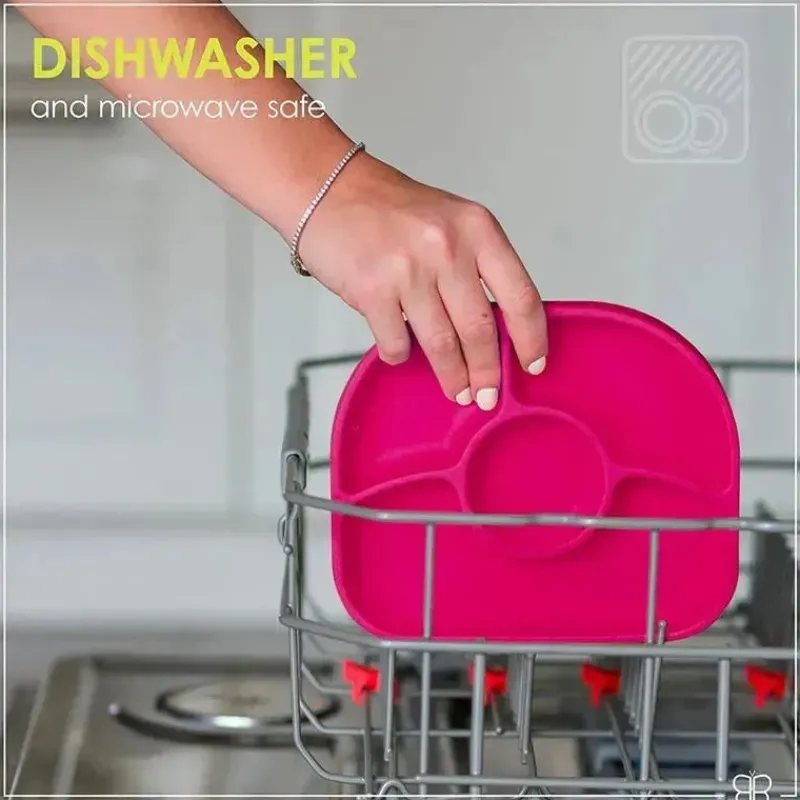 bbluv__prato_e_colher_de__SKU0q6cGlym_1.webp Bbluv - prato e colher de silicone de 4 seções Yümi, rosa Clearance