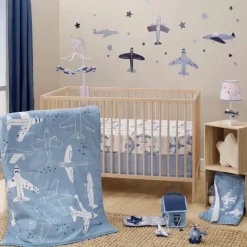 Lambs u0026 Ivy Bedtime Originals - Conjunto de cama de 3 peças Little Aviator Outlet
