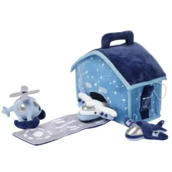 Lambs u0026 Ivy Bedtime Originals - Conjunto de pelúcia de aviãozinho aviador - Conjunto de 4 peças Hot