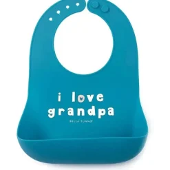 Bella Tunno - babador Wonder, babador de silicone para bebê, sem BPA tóxico, eu amo o vovô Clearance
