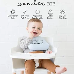 Bella Tunno - babador Wonder, babador de silicone para bebê, sem BPA tóxico, eu amo o vovô Clearance