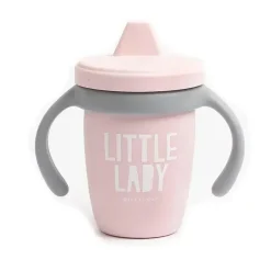 Bella Tunno - Copo com Canudinho Little Lady Happy, Rosa Claro Fashion