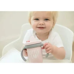 Bella Tunno - Copo com Canudinho Little Lady Happy, Rosa Claro Fashion