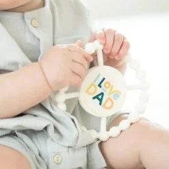 Bella Tunno - Mordedor feliz, brinquedo para mordedor de bebê macio e fácil de segurar, não tóxico e sem BPA, eu amo o papai Clearance