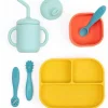 Bella Tunno - pacote Little Bites, conjunto de alimentação para bebês, 100% silicone de qualidade alimentar, diversão de circo New