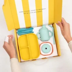 Bella Tunno - pacote Little Bites, conjunto de alimentação para bebês, 100% silicone de qualidade alimentar, diversão de circo New