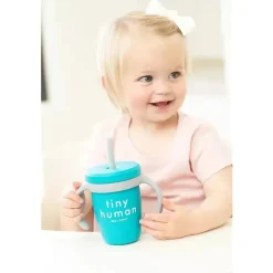 Bella Tunno - tampa de palha com canudinho feliz, silicone, sem BPA, minúsculo humano Fashion