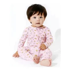 Bellabu Bear Bellabu Bea - Footie conversível de bambu rosa com leite e biscoitos Fashion