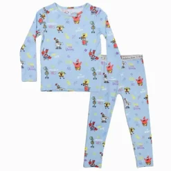 Bellabu Bear - Bob Esponja Calça Quadrada, Pijama Infantil de Bambu Good Vibes New