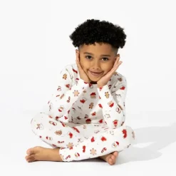 Bellabu Bear - Christmas Cookies Bamboo Kids Pajamas Two-Piece Set Online