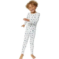 Bellabu Bear – Conjunto de pijama de manga comprida e calça pirata para bebês meninos Outlet
