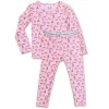 Bellabu Bear - Milk And Cookies Pink Kids Bamboo Pajamas, 18-24M Hot