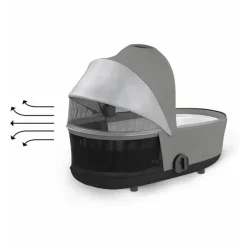 Cybex Berço de transporte - Priam 4/EPriam 2 Lux, cinza Soho Best