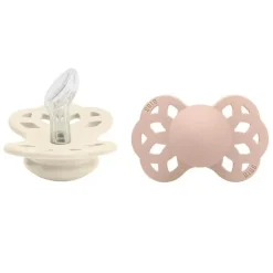 Bibs - 2 unidades de chupeta anatômica Ivory/Blush Infinity, 0/6M Discount