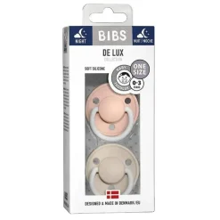 Bibs - 2Pk De Lux Blush Night/Baunilha Night Premium Chupeta, Tamanho Único Fashion