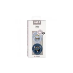 Bibs - 2Pk Dusty Blue/Steel Blue Rubber Natural Baby Chupeta, 6/18M Online