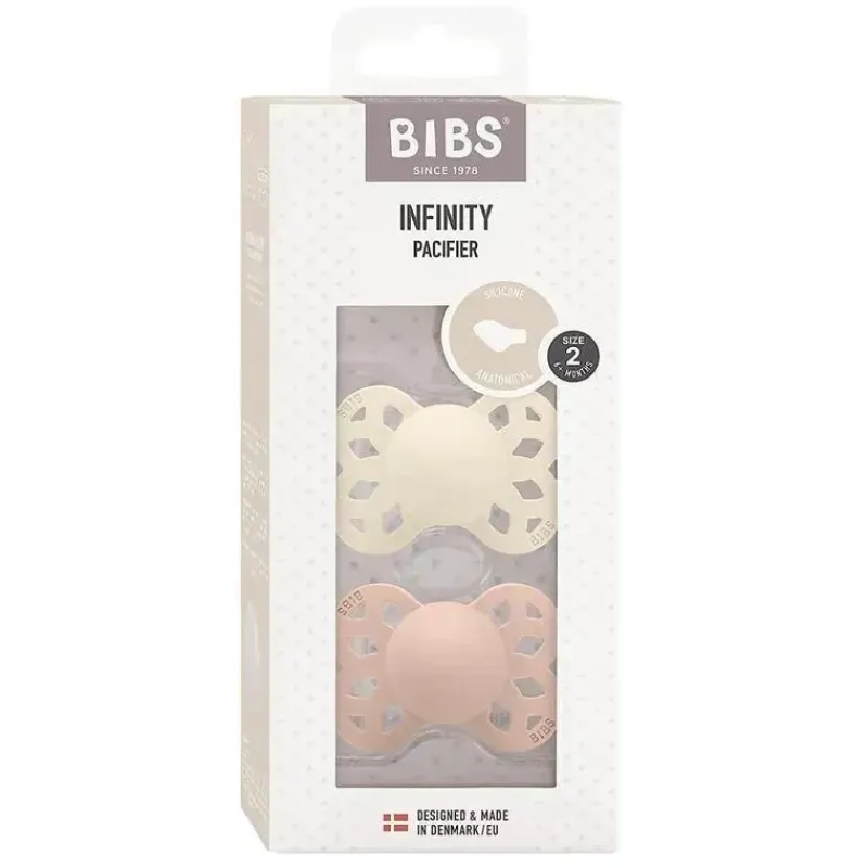 bibs__pk_ivoryblush_infin_SKUyg6uAPRs_1.webp Bibs - 2Pk Ivory/Blush Infinity Chupeta Anatômica, 6/18M Hot