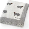 Bleu La La - 100% Luxury Cotton Swaddle Receiving Baby Blanket, Sheep Ivory Online