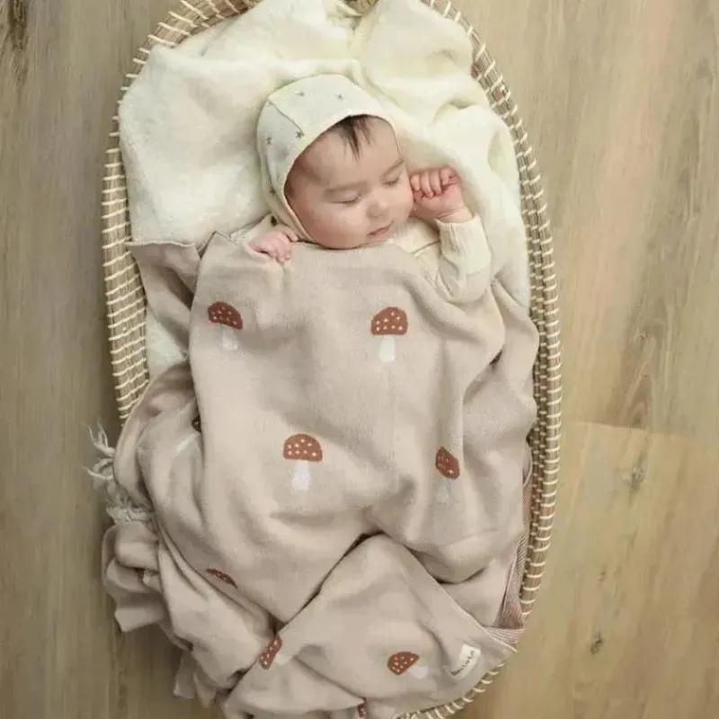 bleu_la_la___luxury_cotto_SKUYHdqkOiF_3.webp Bleu La La - 100% Luxury Cotton Swaddle Receiving Baby Blanket, Mushroom Camel Online