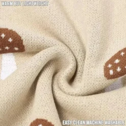 Bleu La La - 100% Luxury Cotton Swaddle Receiving Baby Blanket, Mushroom Camel Online