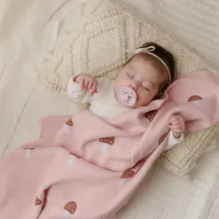 Bleu La La - 100% Luxury Cotton Swaddle Receiving Baby Blanket, Mushroom Camel Online