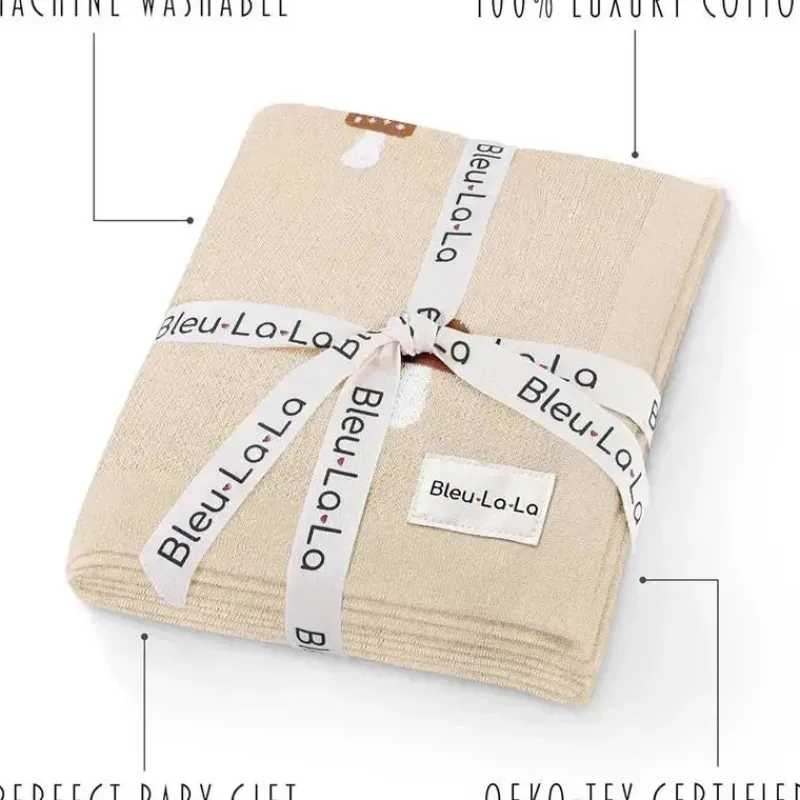 bleu_la_la___luxury_cotto_SKUYHdqkOiF_9.webp Bleu La La - 100% Luxury Cotton Swaddle Receiving Baby Blanket, Mushroom Camel Online