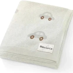 Bleu La La - 100% Luxury Cotton Receiving Swaddle Baby Blanket, Cars Cream Outlet