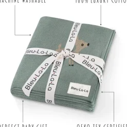 Bleu La La - 100% Luxury Cotton Receiving Swaddle Baby Blanket - Deer Online