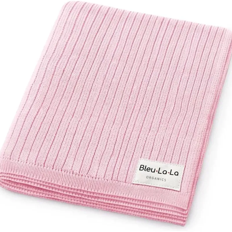 bleu_la_la___luxury_organ_SKU2BjqabKo_0.webp Bleu La La - 100% Luxury Organic Cotton Ribbed Baby Swaddle Blanket, Pink Sale