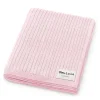 Bleu La La - 100% Luxury Organic Cotton Ribbed Baby Swaddle Blanket, Bluh Pink Clearance