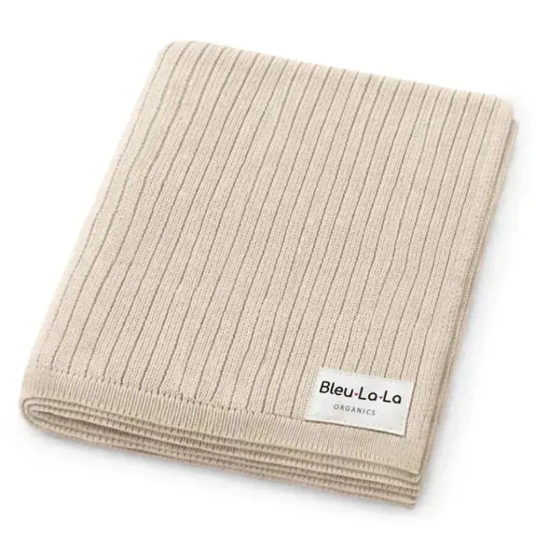 bleu_la_la___luxury_organ_SKUfoFIK5AR_0.webp Bleu La La - 100% Luxury Organic Cotton Ribbed Baby Swaddle Blanket, Oatmeal Hot