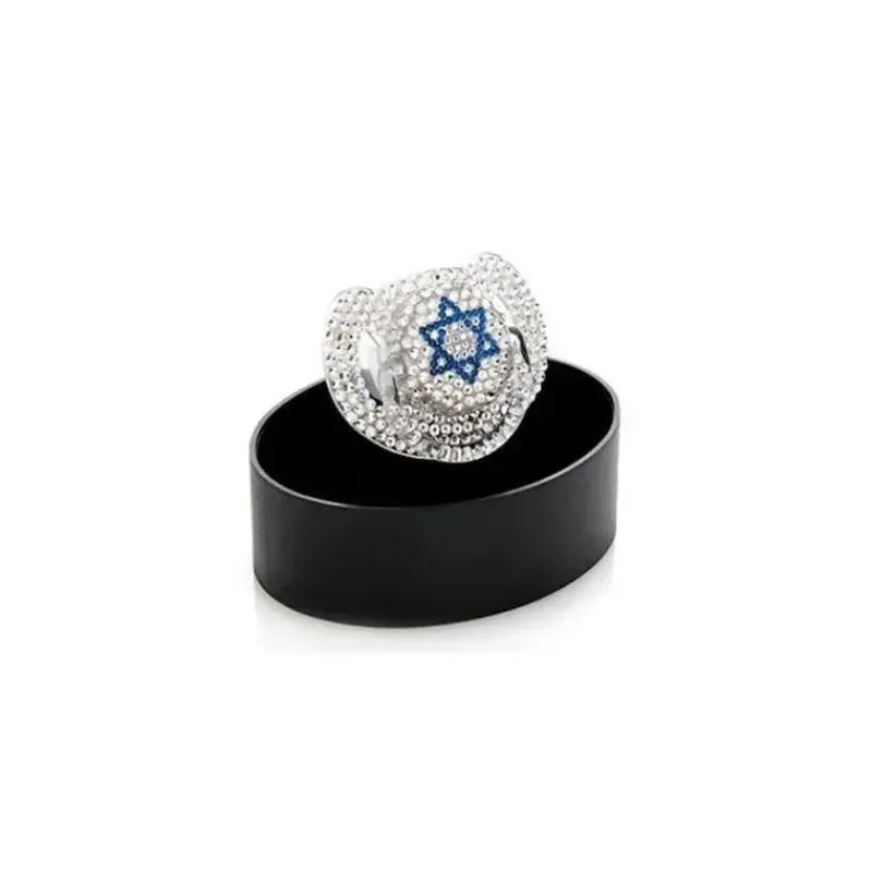 bling_swarosvski_chupeta__SKUNXWCxBZi_0.webp Bling Swarovski Crystal Pacifier Bling Swarosvski Chupeta de Cristal David's Star Azul com Transparente Sale