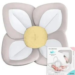 Blooming Bath - Almofada de banheira para pia de bebê Lotus Plush Minky, cinza Best