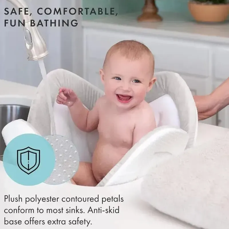 blooming_bath__almofada_d_SKUH8Le7hlu_1.webp Blooming Bath - Almofada de banheira para pia de bebê Lotus Plush Minky, cinza Best