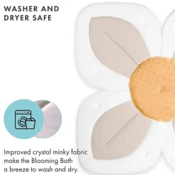 Blooming Bath - Almofada para pia de tapete de banho com flor de lótus, creme de manteiga New