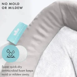 Blooming Bath - Almofada para pia de tapete de banho com flor de lótus, verde-oliva New