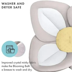 Blooming Bath - Almofada para pia de tapete de banho com flor de lótus, verde-oliva New