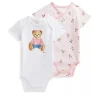 Ralph Lauren Body de Algodão Urso Polo para Meninas Baby - 2Pk Fashion